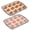Pink-24 Cups, variant on FUYGRCJ Baking Donut Pan, NonStick Silicone Donut Pan Molds, Bagel Pans for 6 Full-Size Doughnuts Baking, Easy Clean and Dishwasher Microwave Safe for Oven Kitchen, Home Bakers