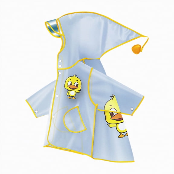 Kpoplk Raincoats Children, Rain Poncho Boys Girls Waterproof Rain Jackets with Backpack Cover Outdoor Transparent Rain Clothing with Portable Bag Size 6-7 Years,Orange