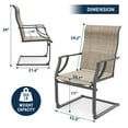 thumbnail image 4 of ELPOSUN Patio Chairs Set of 4, Outdoor Dining Chairs for All Weather, Breathable Spring Garden Outdoor Furniture for Backyard Deck,Brown, 4 of 7