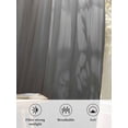 thumbnail image 6 of Sheer Curtains 63 Inch Length, Grey Ombre Semi Sheer Curtains Light Filtering Window Treatment, Contemporary Gradient Abstract Art Privacy Voile Drapes for Living Room Bedroom 52x63 Inch, 6 of 7