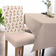thumbnail image 5 of Stretch Dining Chair Covers Set of 6, Christmas Candy Cane Star Gold Winter Hand Painted Watercolor Removable Dining Chair Protector Slipcovers for Kitchen Party Restaurant, 5 of 6