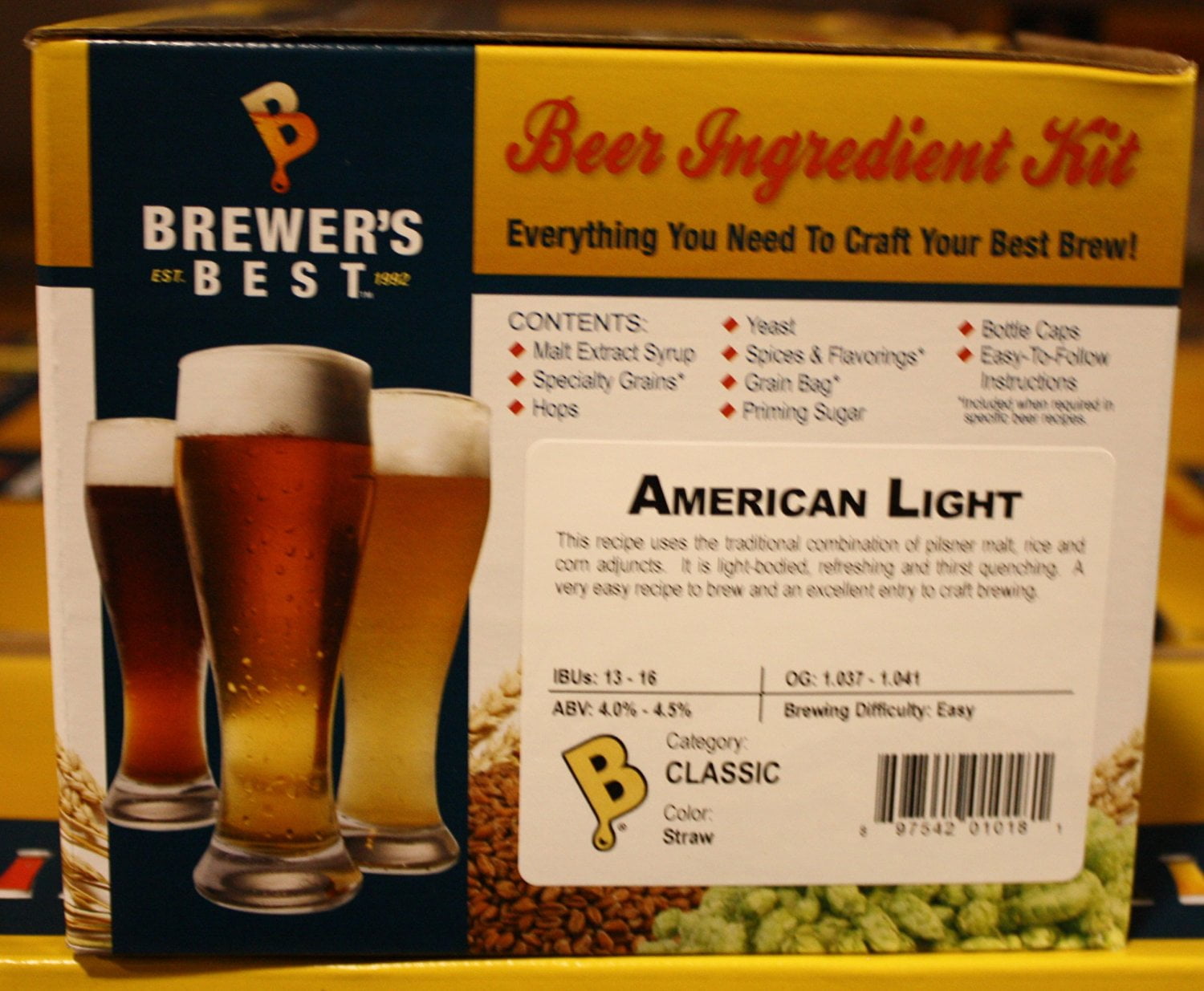 American Light Homebrew Beer Ingredient Kit