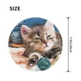 thumbnail image 3 of Disketp Playful Cat Small Mouse Pad 7.9x7.9 Inches,Washable Round Mousepad For Office Laptop Computer,Non-Slip Rubber Base Mouse Pads For Wireless Mouse, 3 of 9