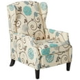 thumbnail image 1 of Christopher Knight Home GDFStudio Westeros Fauteuil Inclinable Traditionnel à Dossier Ailé en Tissu (Fleuri Blanc et Bleu), 1 of 4