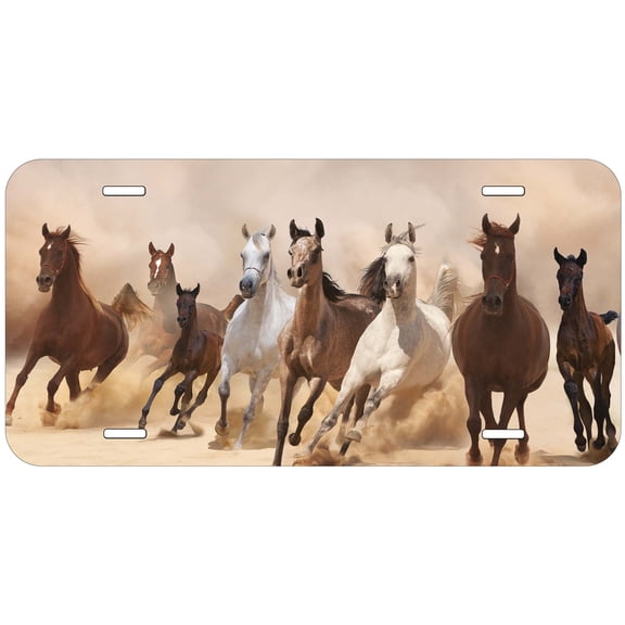 Horses HTAG13 Novelty Car Auto License Plate