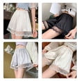 thumbnail image 3 of Yokua Women Ice Silk Lace Edge Culottes Wide Leg Safety Shorts Underpants for Dresses, 3 of 17