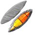 thumbnail image 1 of 420D Durable Durable Kayak Cover Canoe Cockpit Dust Cover, Waterproof UV Sunblock Shield Protector for Fishing Boat,Kayak,Canoe,Paddle Board（4.1-4.5m/12.3-13.5ft）, 1 of 4