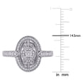 thumbnail image 3 of Vintage Oval Shapped Engagement Ring, Halo Diamond Wedding Ring, Antique Milgrain Ring, Solitaire Ring Accent Ring, 2.3 Ct Simulated Diamond, 925 Sterling Silver, 3 of 5