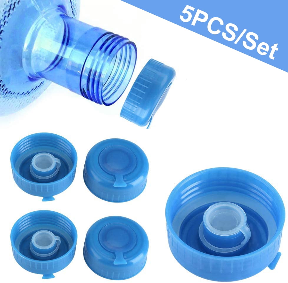 US 5Pcs Reusable Water Bottle Caps Snap On Cap Lid For 55mm 3-5 Gallon Water Jug