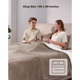 thumbnail image 6 of Electric Blanket King- Soft Heating Blanket, Dual Control & 9 Heat Levels, 10H Timer, Soft Flannel to , Fast Heating Electric Throw, Machine Washable, Gift for Mom, Dad, 90"x100" Camel, 6 of 8