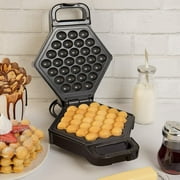 Bubble Waffle Maker - Electric Non stick Hong Kong Egg Waffler Iron Griddle w/Ready Indicator Light - Free Recipe Guide Included, Make Delicious Waffle Ice Cream Cones, Gift
