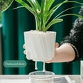 thumbnail image 4 of 2PCS Self Watering Pots For Indoor Plants, 4.72 Inch Plastic Self Watering Planter Pots With Wick Rope And Reservoir For Indoor Plants, African Violets, Herbs, Gardening Pots, Planters,White, 4 of 8