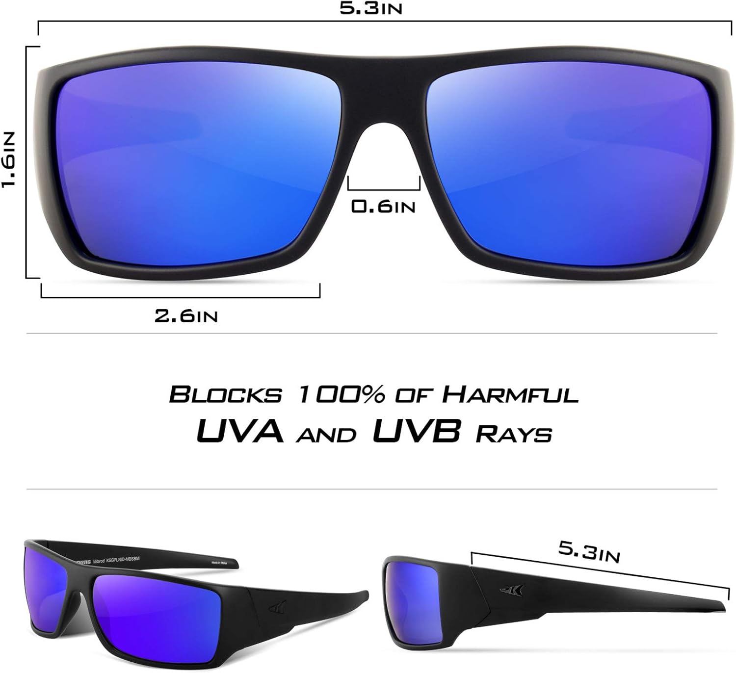 KastKing Iditarod Polarized Sport Sunglasses, UV Protection, Men & Women
