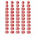 thumbnail image 2 of 50 Pcs Numbered Pencil Toppers 1-30,Reusable Pencil Label Tags,Classroom Tracking Markers for Supply Station Storage & Organization (Red,Number 1-50), 2 of 5