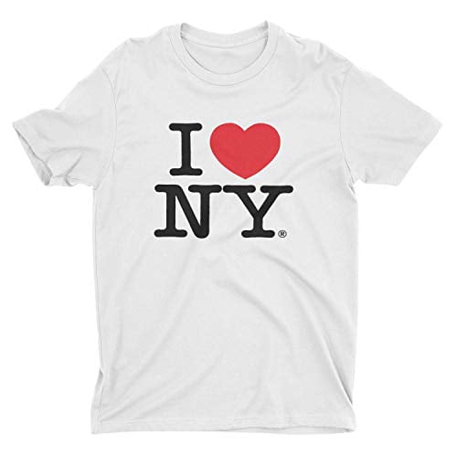 I Love NY Enfants T-Shirt Officiellement Autorisé Jeunes Unisexe T-Shirts (Blanc, Moyen)
