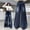 Dark Blue, variant on Jeans Girls Elastic Waist Jeans Girls Straight Leg Wide Leg Girls Pants High Waisted Baggy Jeans Girls with Pockets Cute Girls Clothes 6-7 Years