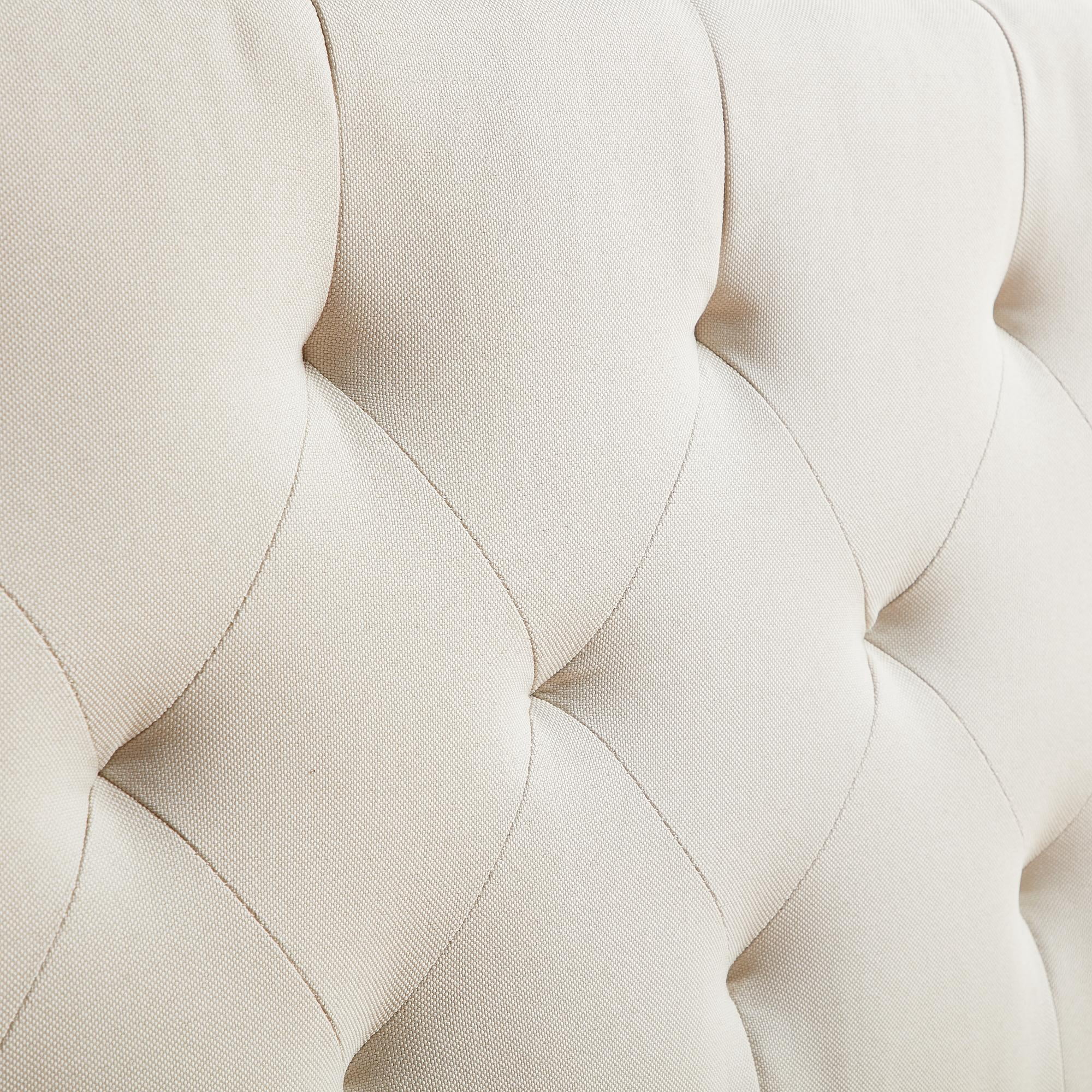 Rest Haven Providence Tufted Wingback Upholstered Headboard, Full, Cream