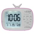 thumbnail image 1 of Reloj despertador LCD Reloj inteligente sensible para estudiantes Reloj despertador digital multiusos Rosado Baoblaze Reloj despertador electrónico con pantalla LCD, 1 of 7