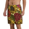 thumbnail image 2 of Disketp Men'S Swim Trunks Hawaiian Breathable Surf Beach Swimsuits Mesh Lining Beach Shorts With Pockets-Sunflower, 2 of 9