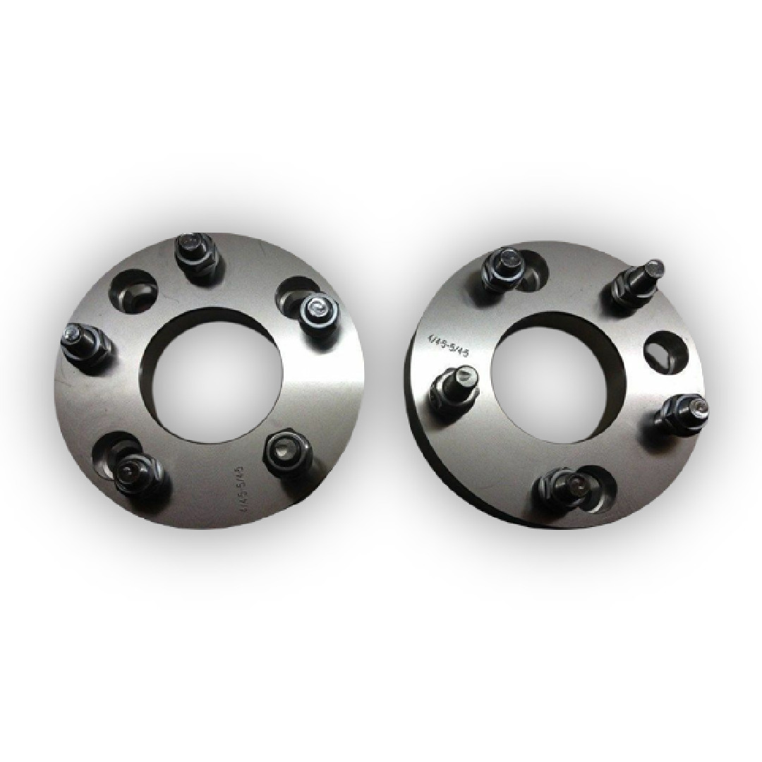ECCPP 4Pc 4x114.3 To 5x114.3 Wheel Conversion Adapters - 1" Thick, 1/2-20 Studs, 6061 T6 Aluminum, 4 Lug To 5 Lug