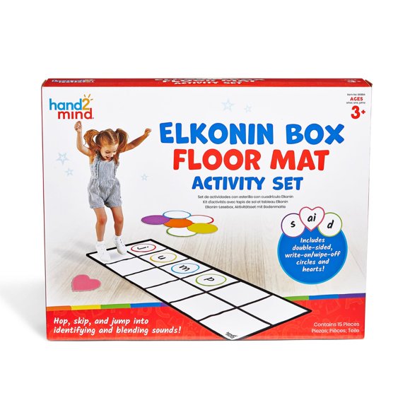 Alfombrilla Activity Set hand2mind Elkonin Box con guía de actividades