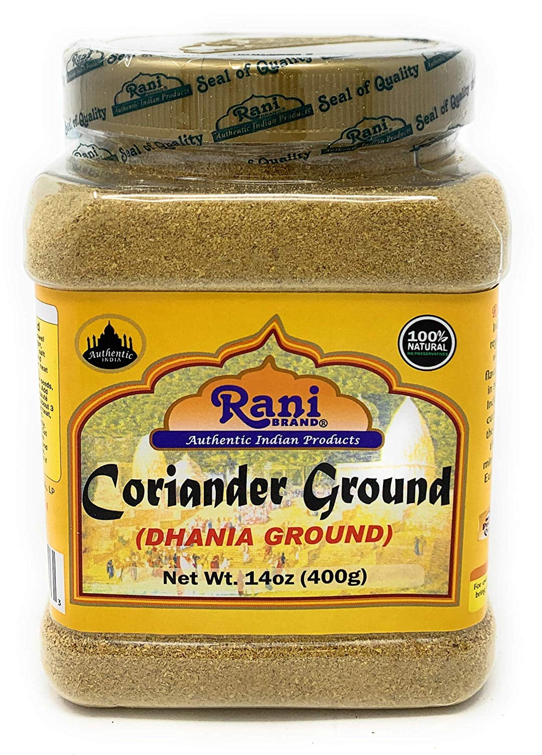 Rani Coriander Ground Powder (Indian Dhania) Spice 14oz (400g) PET Jar All Natural, SaltFree