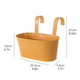 thumbnail image 1 of Home Oval Metal Plant Flower Pot Fence Balcony Garden Hanging Planter Pots, 1 of 2