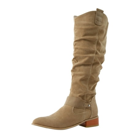 

Luiyenes Women s Vintage Style Boots Solid Suede Side Zipper Trim With Fashion Knee Length Boots
