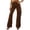w93# Brown972, variant on Women Pants Retro Western Fringe Bottom Flared Pants Solid Color Slim Fit High Waist Soft Trousers Casual Boho Bottoms Fashionable Comfortable Stylish Clubwear,Black,M