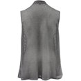 thumbnail image 2 of Plus Size Womens Sleeveless Open Front Cardigan Knit Vest Top Cover Up Grey 1X (16.033), 2 of 3