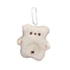 thumbnail image 5 of Llavero de peluche para mujeres y niñas, adorable muñeco de peluche, llavero con chirriador. Blanco, 5 of 9