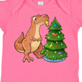 thumbnail image 4 of Inktastic Tyrannosaurus Rex Decorating Christmas Tree Boys or Girls Baby Bodysuit, 4 of 5