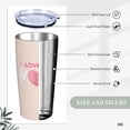thumbnail image 4 of Love Tumbler 20oz Mom Stainless Steel Insulated Tumblers with Lid and Straw Heart Travel Coffee Mug Tea Wine Cups Water Bottle Holiday Gifts for Mom Women, 4 of 6