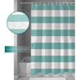 thumbnail image 3 of Athenstics Aqua Stripe Shower Curtain for Bathroom, Waterprrof Polyester Fabric Shower Curtains Teal Blue Decorative Curtains for Bathroom Curtain Sets with Hooks Standard Size 72" x 72", 3 of 6