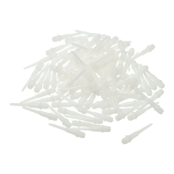 Unique Bargains Plastic Dart Tips, 100 Pack 2BA Thread Soft Dart Tips Dart Accessories, White
