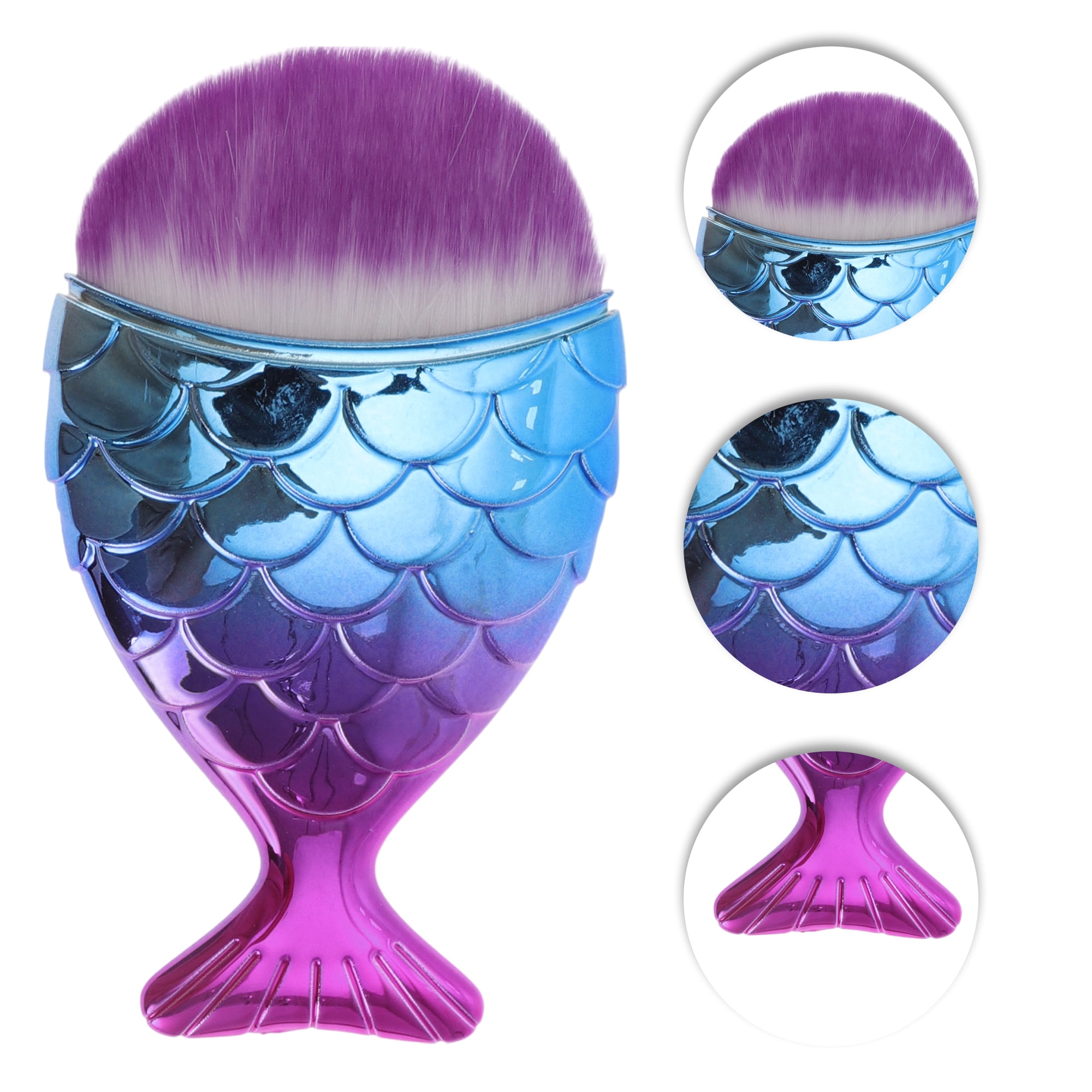 Unique Bargains 1 Pc Durable Convenient Cosmetic Brush for Travel Purple