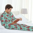 thumbnail image 6 of Pofeuu Snowflake Hot Cocoa Print Men's Long Sleeve Pajama Set Pijamas Para Hombres Pijamas Para Hombres Mens Pajamas Set-Small, 6 of 7