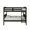 thumbnail image 4 of Castle Place Mid-Century Twin over Twin Wooden Convertible Bunk Bed, Black, 4 of 16