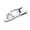 Silver, variant on Women's Elastic Ankle Strap Sandals Flip Fops Open Toe Strappy Butterfly Flats Shoes Slip on Casual Walking Summer Thong Sandals