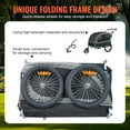 thumbnail image 6 of KFFKFF Pet Bicycle Trailer, Holds Maximum 88 lbs, Dual-Function Dog Stroller and Bike Carrier, Convenient Collapsible Frame with Detachable Wheels, Universal Bike Attachment, Reflective Elements, 6 of 9