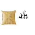thumbnail image 1 of Funda de almohada,Fundas de cojín para sofá cama,funda de almohada cuadrada,Estatua de reno,Estatua de reno negro,decoración del hogar,arte y artesanía,Figura de ciervo de resina, 1 of 8