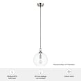 thumbnail image 7 of Hunter - High Oaks 1-light Brushed Nickel, Small Pendant Light, Dimmable, Formal Style, Globe Shaped, for Bedrooms, Dining, Living Rooms - 48060, 7 of 7