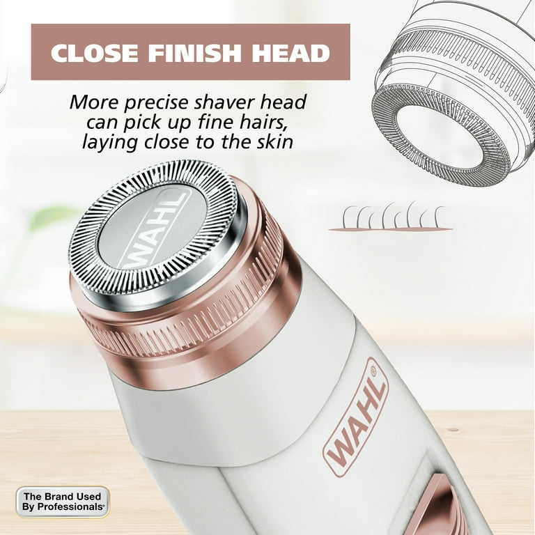 Wahl Clean and Smooth Rechargeable Shaver, White/Rose Gold