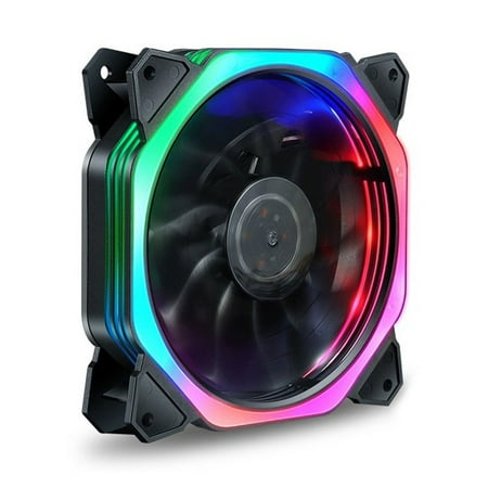Computer Case Fan 120mm LED Silent Fan for Computer Cases, CPU Coolers, and Radiators Ultra Quiet, Colorful Case