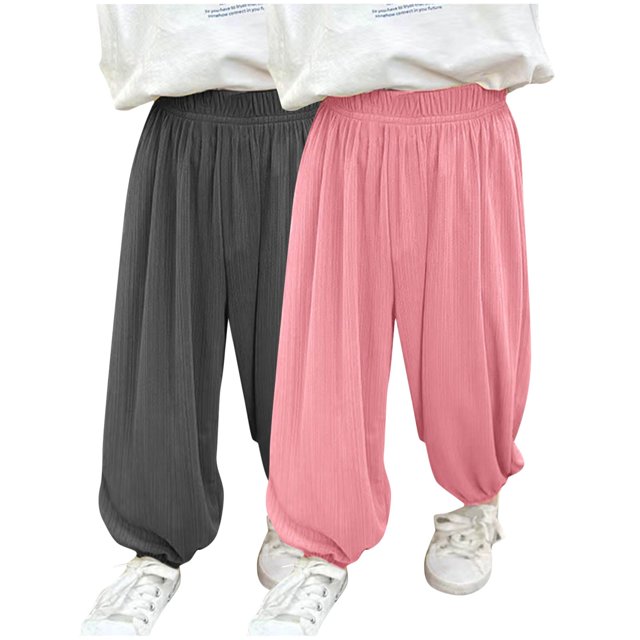Cooling Mosquito-Proof Pants for Kids 2-12Y - Ultra-Soft Modal Joggers with Elastic Cuffs (2-Pack)