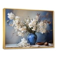 thumbnail image 2 of Designart "Still Life With Iris Bouquet In A Vase" Irises Floater Framed Canvas Art Print, 2 of 5