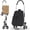 Black, variant on Wisykoke Folding Shopping Cart, 176LBS Heavy Duty Stair Climber Dolly Stair Climbing Handcart Portable Grocery Cart with 6 Wheels and 36L Oxford Cloth Bag for Shopping Grocery Laundry Climbing