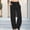 Black, variant on Pull On Dress Pants for Women Easy Wear Comfort,Women's Casual Solid Elastic Waist Pocket High Waist Strap Home Pants Navy XXL