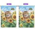 thumbnail image 2 of Exotic Shorthair Hello Summer Sunshine Sunflowers Spring Retro Vintage House Flag 28x40in Double Sided Cat Lover Kitten Owner Gifts Outdoor Decor - 00008, 2 of 5