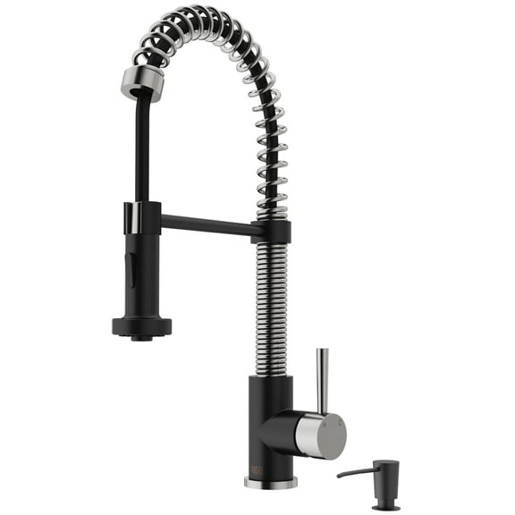 Vigo Vg02001k2 Edison 1.8 GPM 19" H Single Handle Single Hole Pre-Rinse Pull Down Kitchen